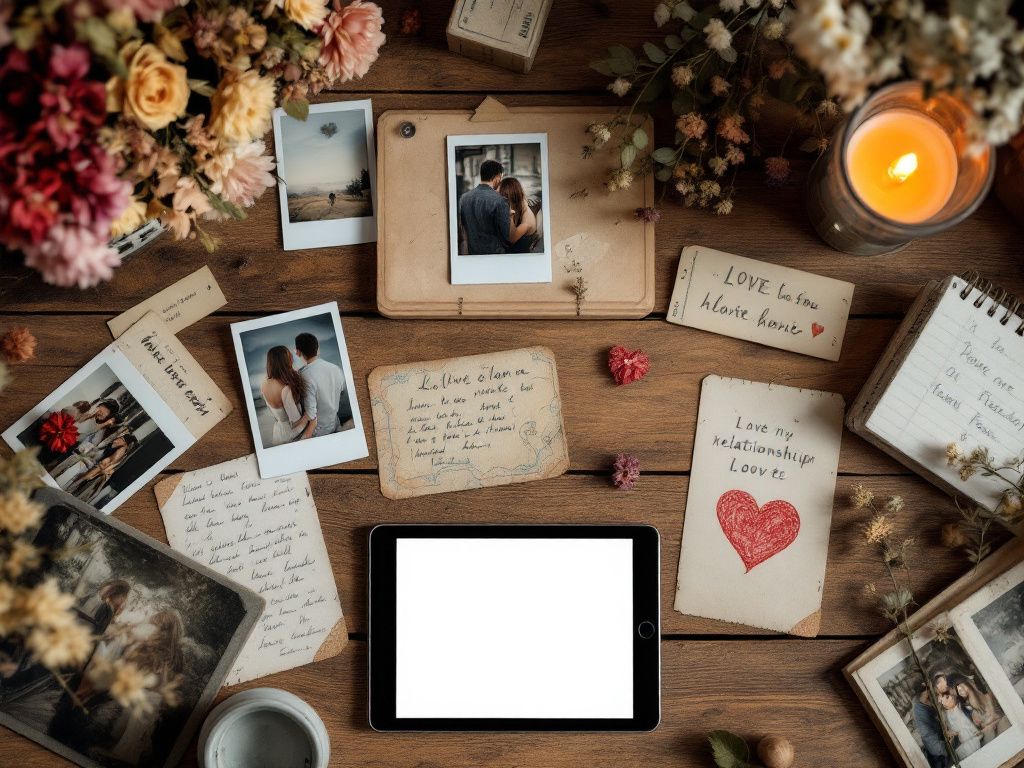Romantic relationship memorabilia for website story