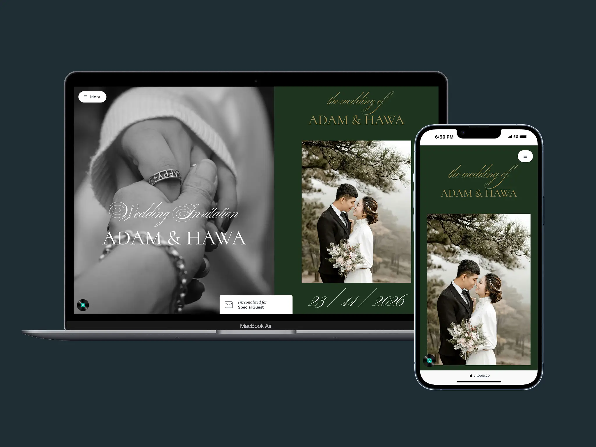 Undangan Digital Elegan – Tema The Beginning | Website Pernikahan Mewah