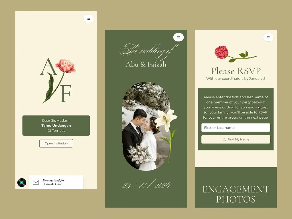 Undangan Website Pernikahan Flowers